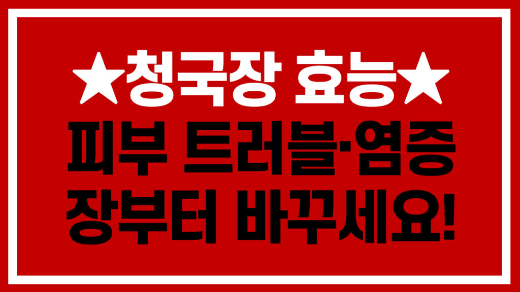 청국장 효능, 피부 트러블과 염증 개선에 도움되는 장 건강 음식